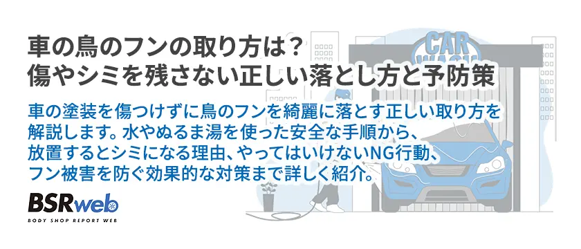 【情報】車の鳥のフンの取り方は？傷やシミを残さない正しい落とし方と予防策