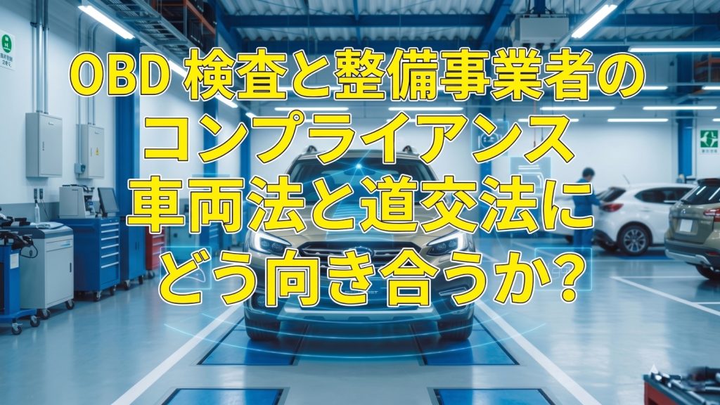 OBD検査と整備事業者のコンプライアンス　車両法と道交法にどう向き合うか?　　OBD検査の厳格な運用とシステム連携による不正防止　MSR2026年5月号特集②