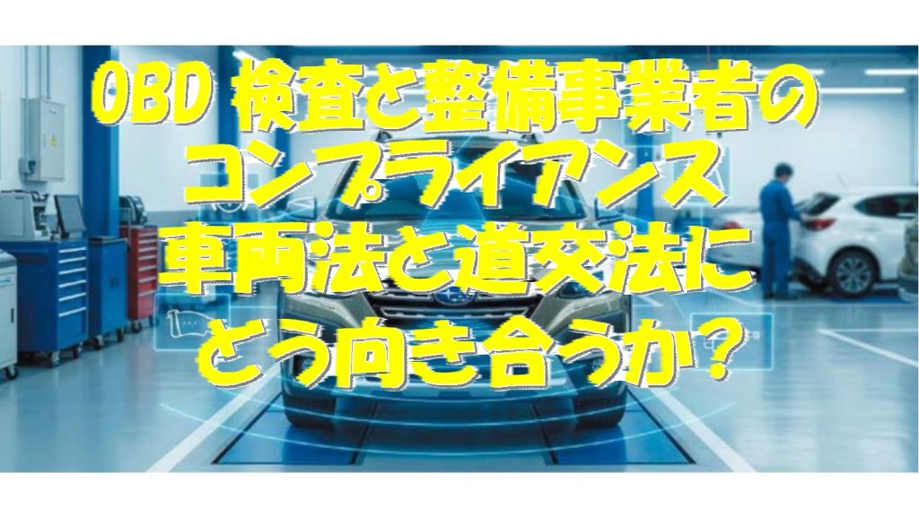 特集　OBD検査と整備事業者のコンプライアンス　車両法と道交法にどう向き合うか?③