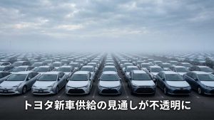 トヨタ新車供給の見通しが不透明に
