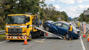 事故車積載中