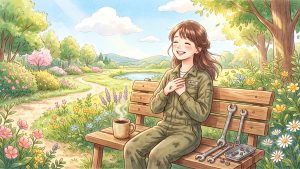 ほっとする整備士