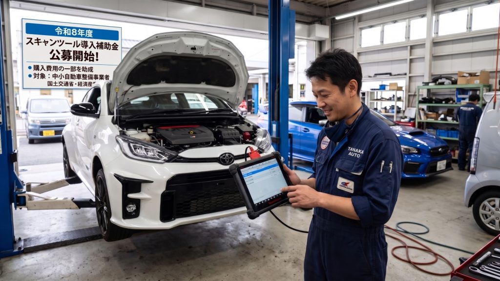 8月7日受け付け開始　スキャンツール導入費用を「3分の1」補助　令和8年度補助事業