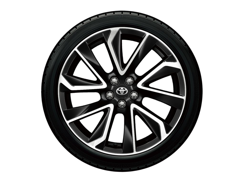 225/40R18タイヤ&18×8Jアルミホイール(切削光輝+ブラック塗装/センターオーナメント付き)