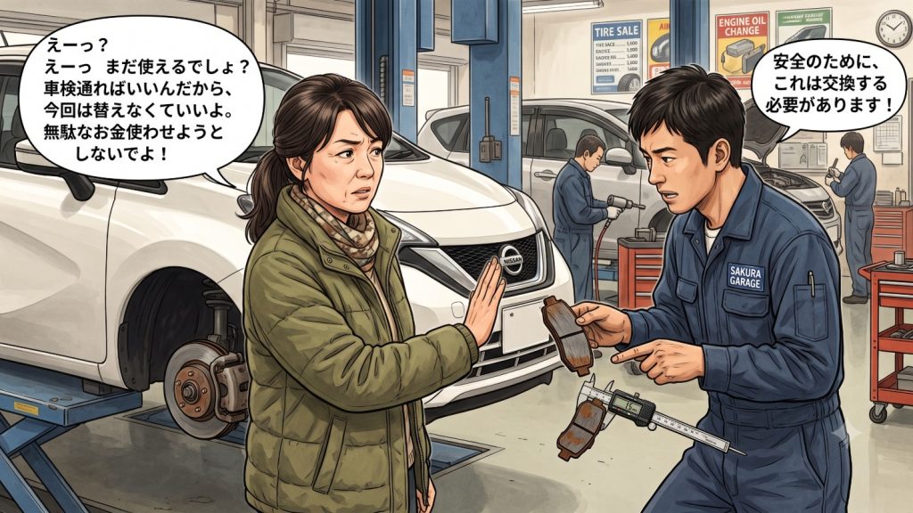 ブレーキパッド残量1.5mmでも車検に関係ないので交換拒否！　整備士と顧客の間に横たわる認識のずれ
