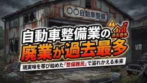 自動車整備業の廃業が過去最多