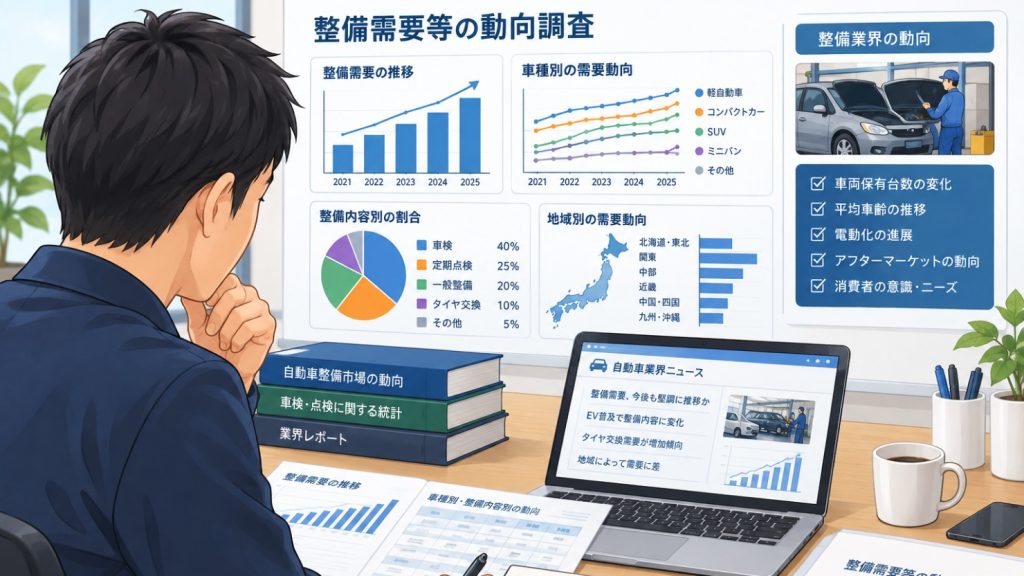 第61回「整備需要等の動向調査」の集計結果を発表、専業認証・専業指定・ディーラーのすべての業態で悪化。整備士不足感は1年ぶりに改善も、依然として深刻な人手不足が継続