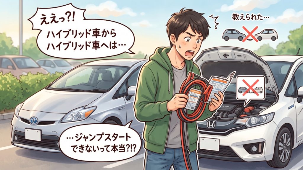 ハイブリッド車のバッテリー上がり始動救援にハイブリッド車の使用はNG？　ネットで議論沸騰