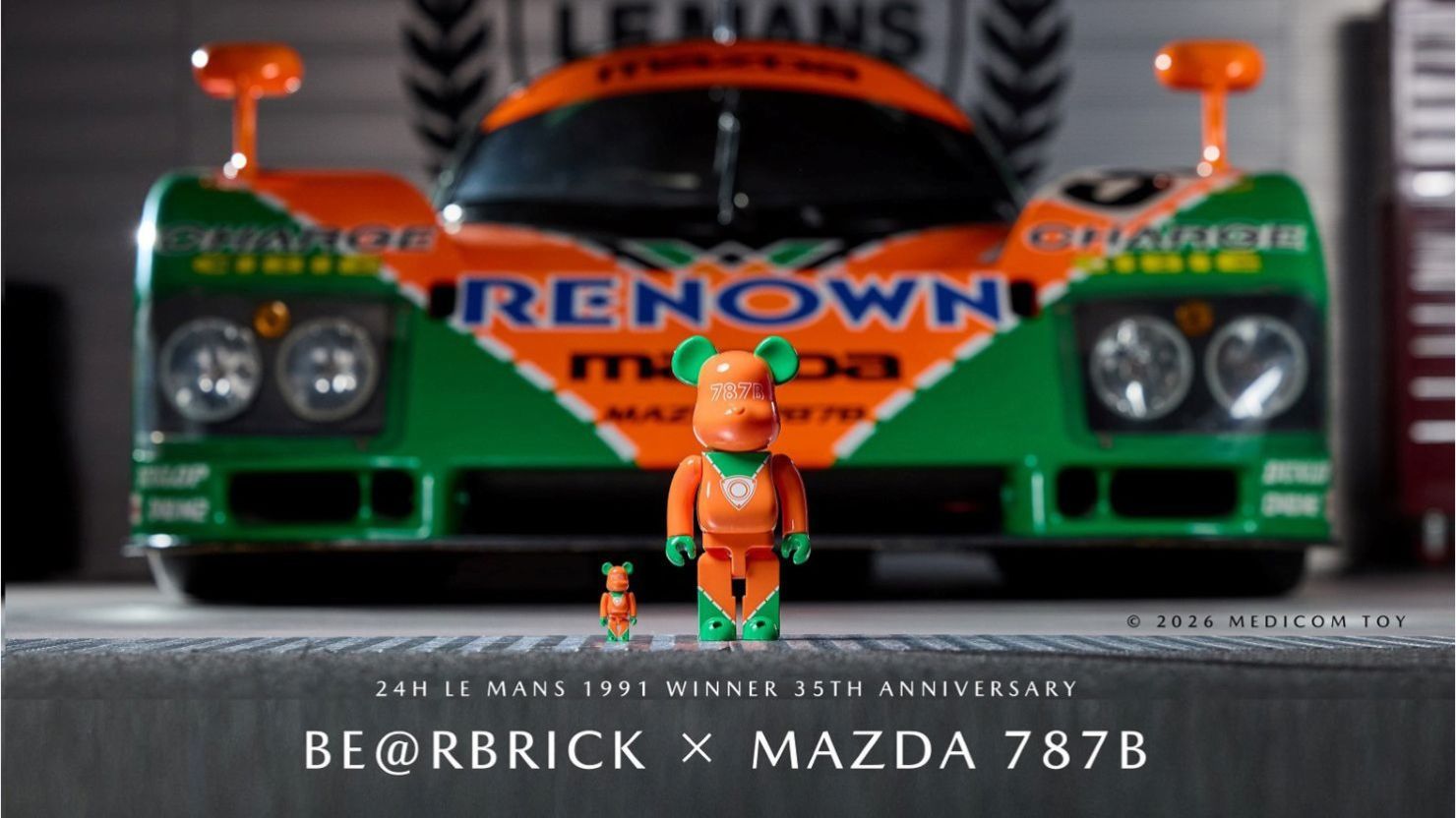 マツダがコラボ商品「BE@RBRICK × MAZDA 787B」の販売を開始 優勝35