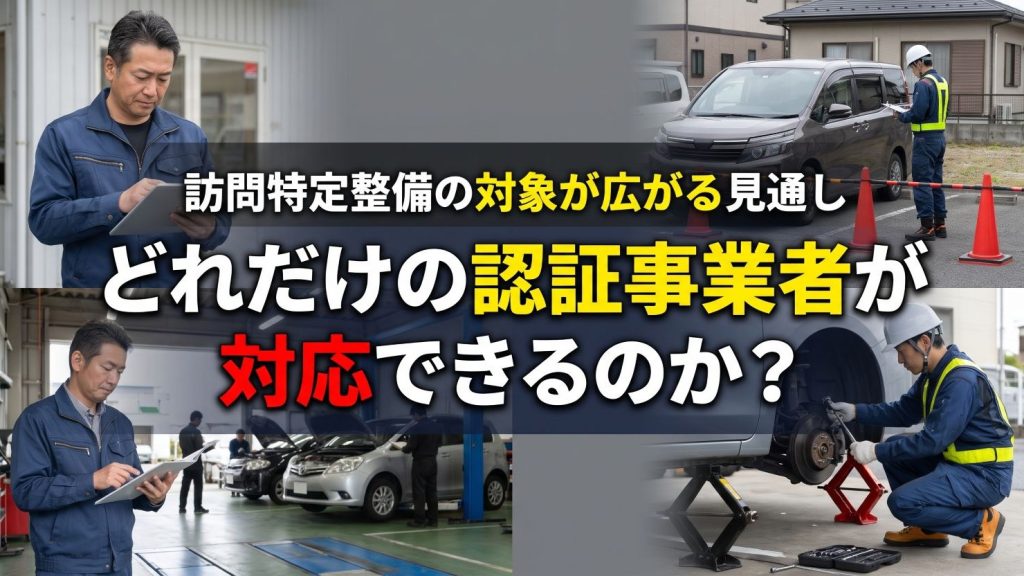 訪問特定整備の対象が広がる見通し　どれだけの認証事業者が対応できるのか？